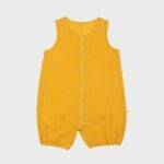 organicera organic hemp baby romper mustard