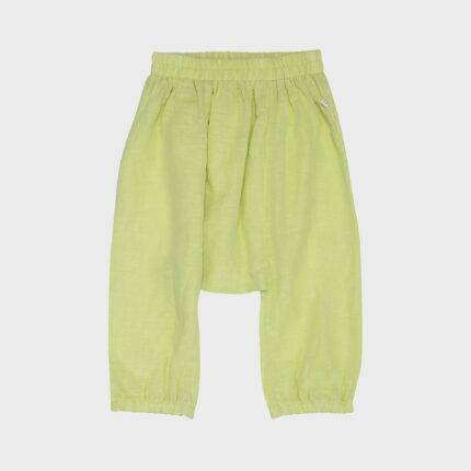 organicera organic hemp harem pants apple green