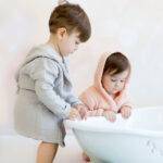 OrganicEra Organic Muslin Baby Bathrobe, 1-2 Years, Grey - Image 2