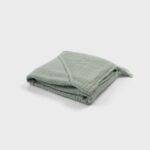 organicera organic muslin baby hooded towel aqua