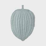 organicera organic muslin leaf mat padded aqua