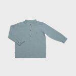 organicera organic muslin baby shirt aqua