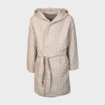 organicera organic muslin bathrobe- 7-8 years grey