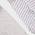 OrganicEra Organic Baby Footed Pants, 2 pcs Set, Grey Melange - Image 2