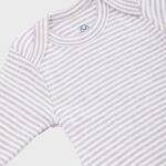 OrganicEra Organic Newborn Baby Long Sleeve Bodysuit, 2 pcs Set, Grey Melange - Image 2