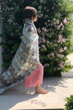 organicera organic tricot knit baby blanket animals