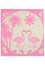 organicera organic tricot knit baby blanket flamingo