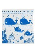 OrganicEra Organic Tricot Knit Baby Blanket, Whale (80x90 cm), Blue - Image 3