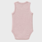 OrganicEra Organic Baby Sleeveless Bodysuit, 2 pcs Set, Rose Melange - Image 5