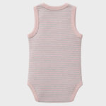 OrganicEra Organic Baby Sleeveless Bodysuit, 2 pcs Set, Rose Melange - Image 4