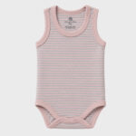 OrganicEra Organic Baby Sleeveless Bodysuit, 2 pcs Set, Rose Melange - Image 2