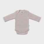 OrganicEra Organic Newborn Baby Long Sleeve Bodysuit, 2 pcs Set, Rose Melange - Image 3