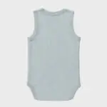 OrganicEra Organic Baby Sleeveless Bodysuit, 2 pcs Set, Aqua Melange - Image 4