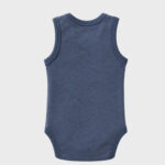 OrganicEra Organic Baby Sleeveless Bodysuit, 2 pcs Set, Indigo Melange - Image 5