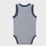 OrganicEra Organic Baby Sleeveless Bodysuit, 2 pcs Set, Indigo Melange - Image 4